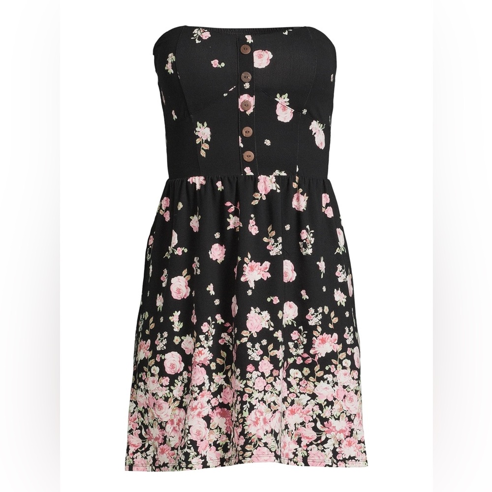 ☀️🍉Summer Donation SALE!! NoBo Strapless Floral Mini Dress